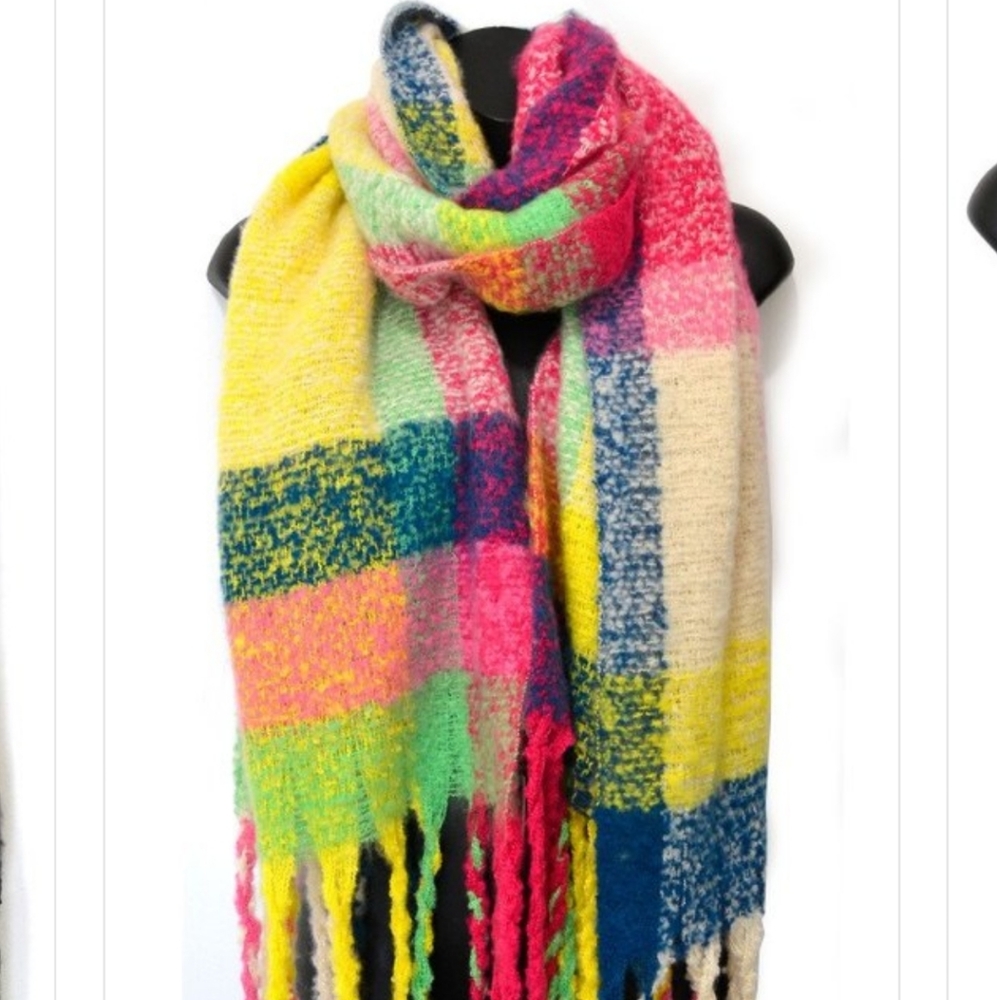 Multicolored winter scarf